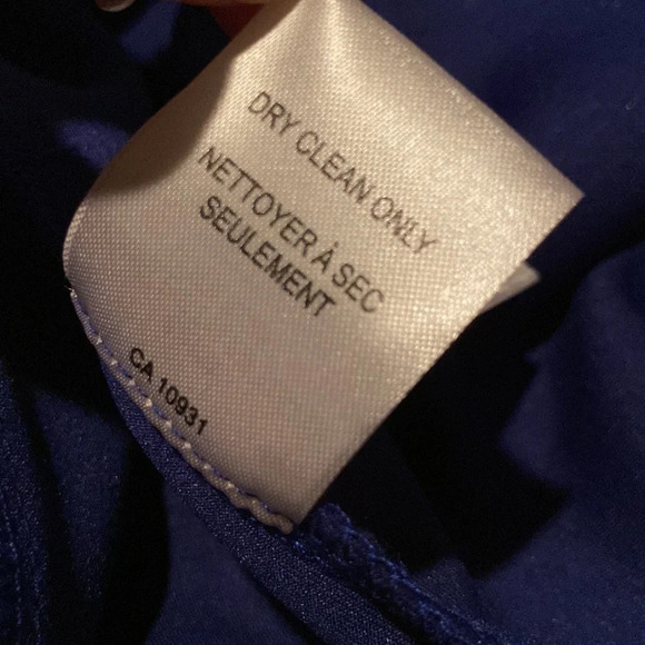 DECODE 1.8 Royal Blue & Gold Chain Halter Mermaid Formal Evening Dress  Size 4 - Picture 16 of 16